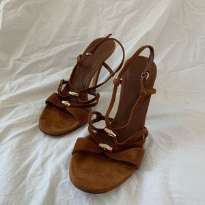 Brown Suede Gucci Heels